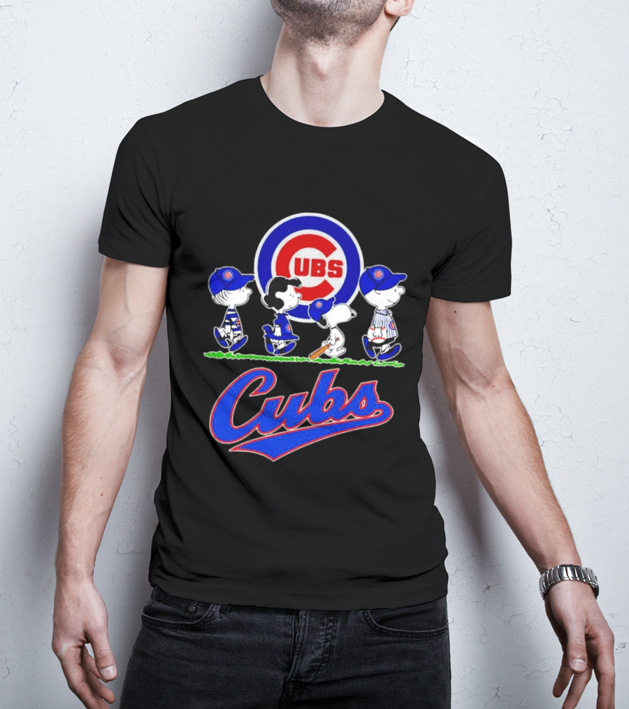 Chicago Cubs Peanuts Characters Walking 2026 T-Shirt