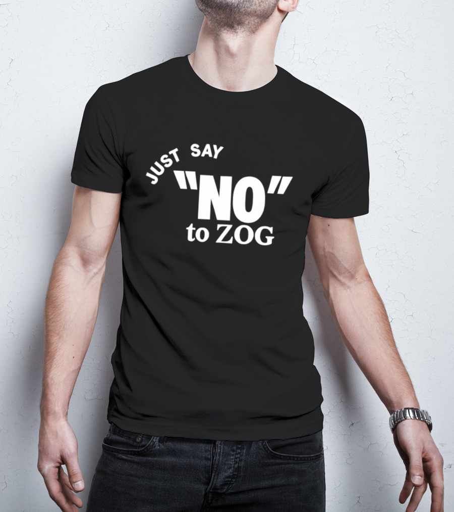 Randy Weaver Wearing Just Say No To Zog T-Shirt