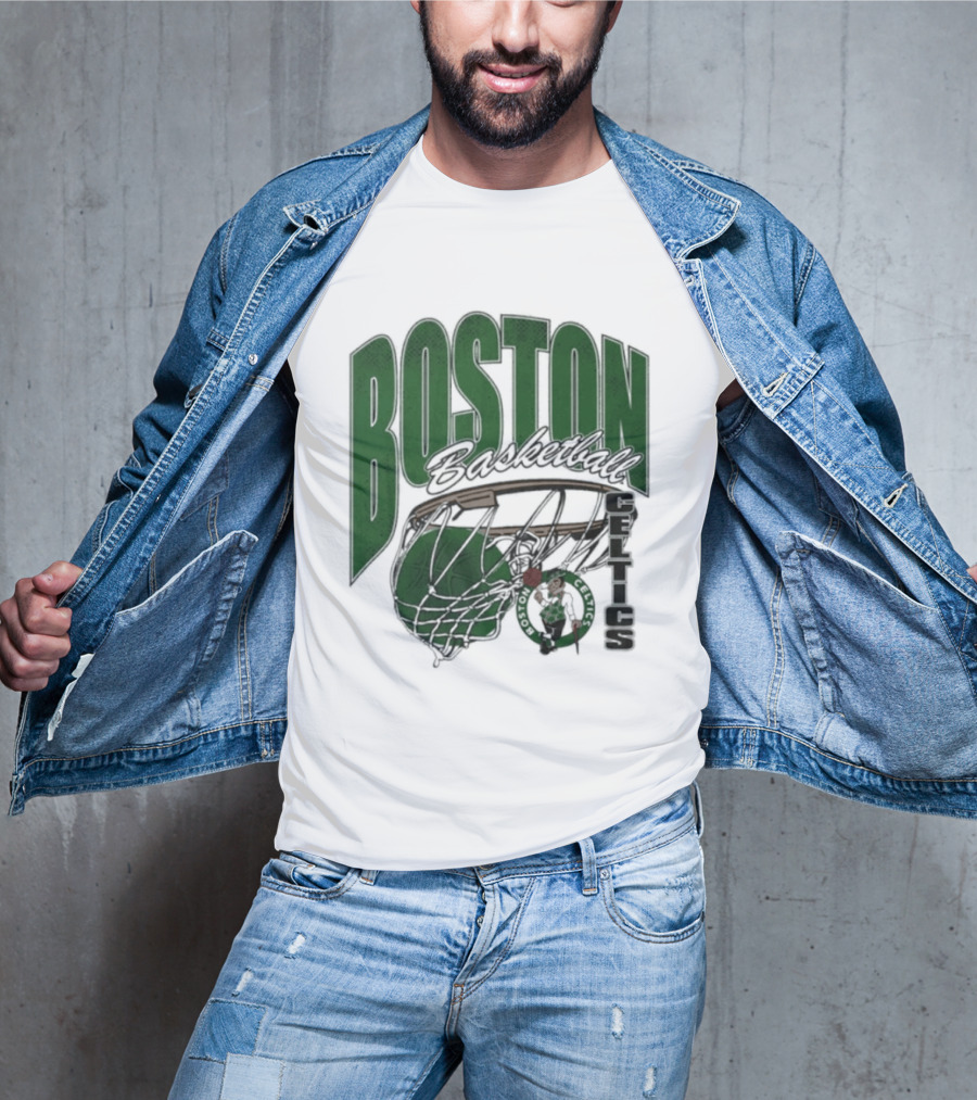 Boston Celtics Basketball 2026 Script Swish T-Shirt