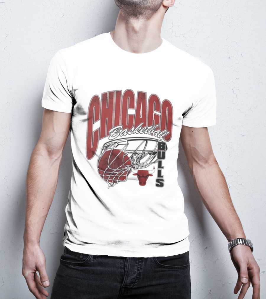 Chicago Basketball Bulls Script Swish 2026 T-Shirt