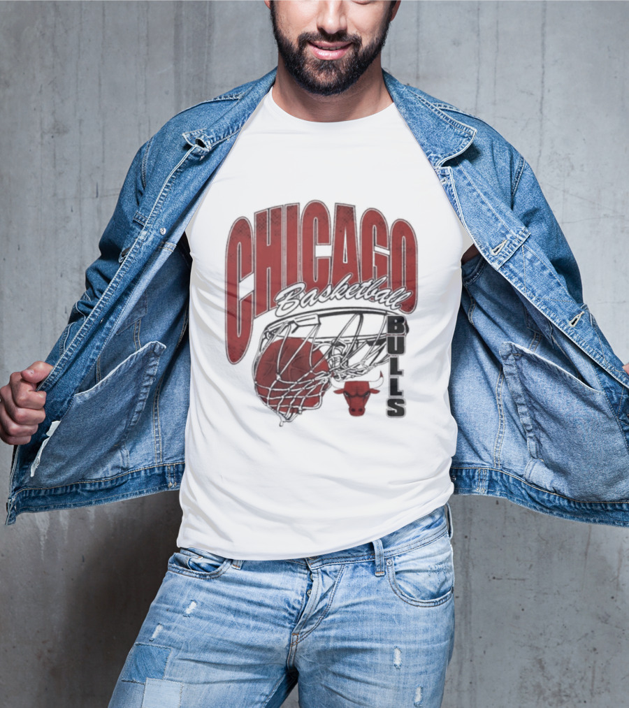 Chicago Basketball Bulls Script Swish 2026 T-Shirt