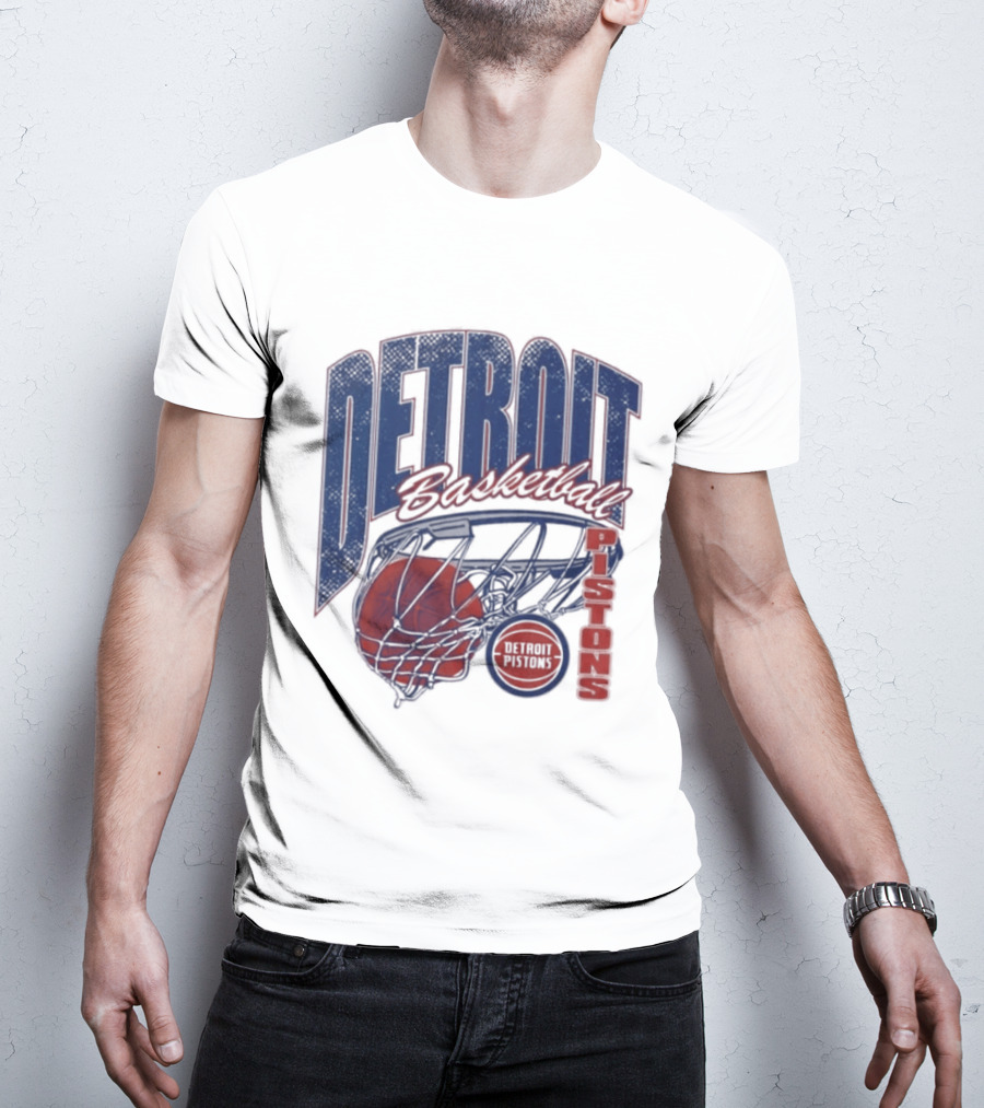 Detroit Pistons Basketball 2026 Script Swish T-Shirt