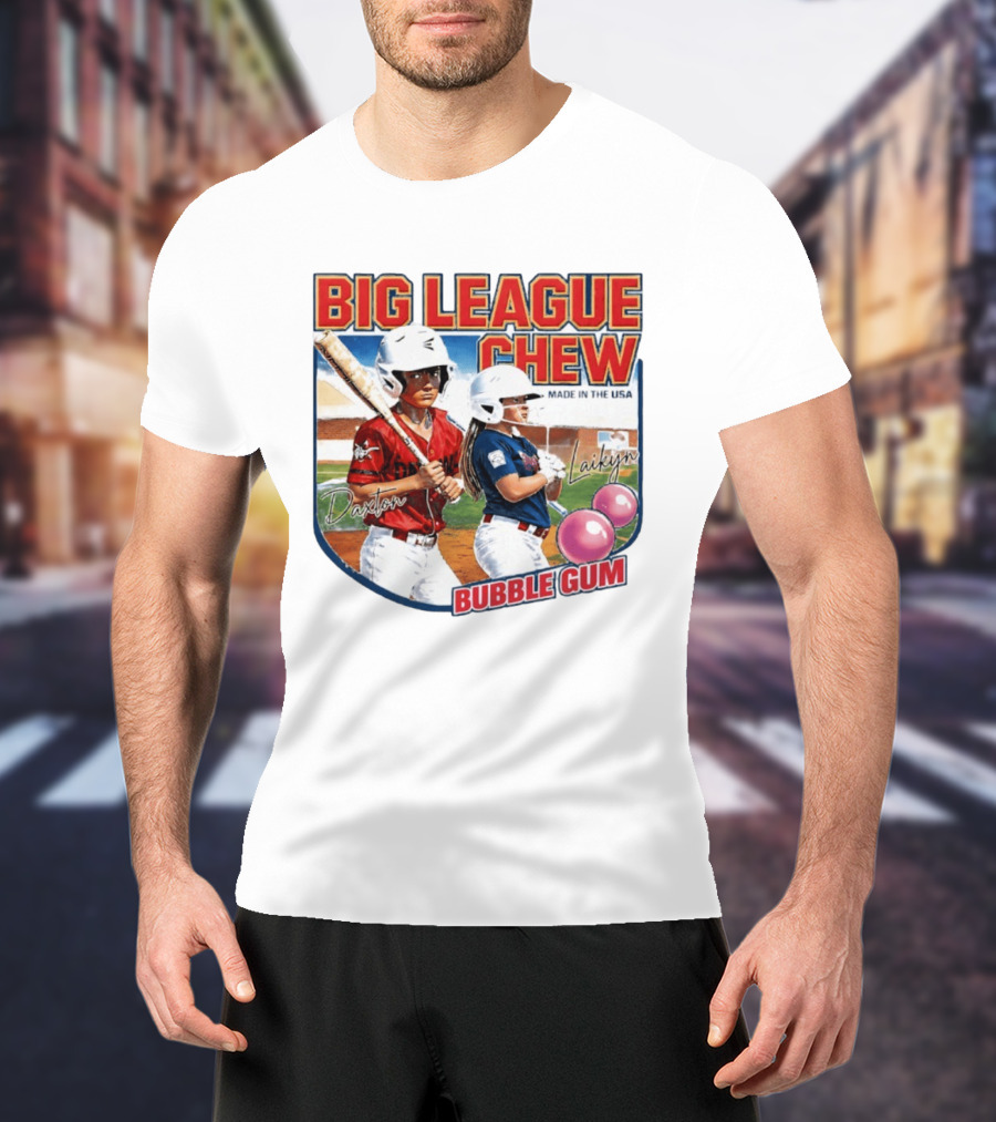Big League Chew Made In USA Daxton Laikyn Baseball Bubble Gum T-Shirt