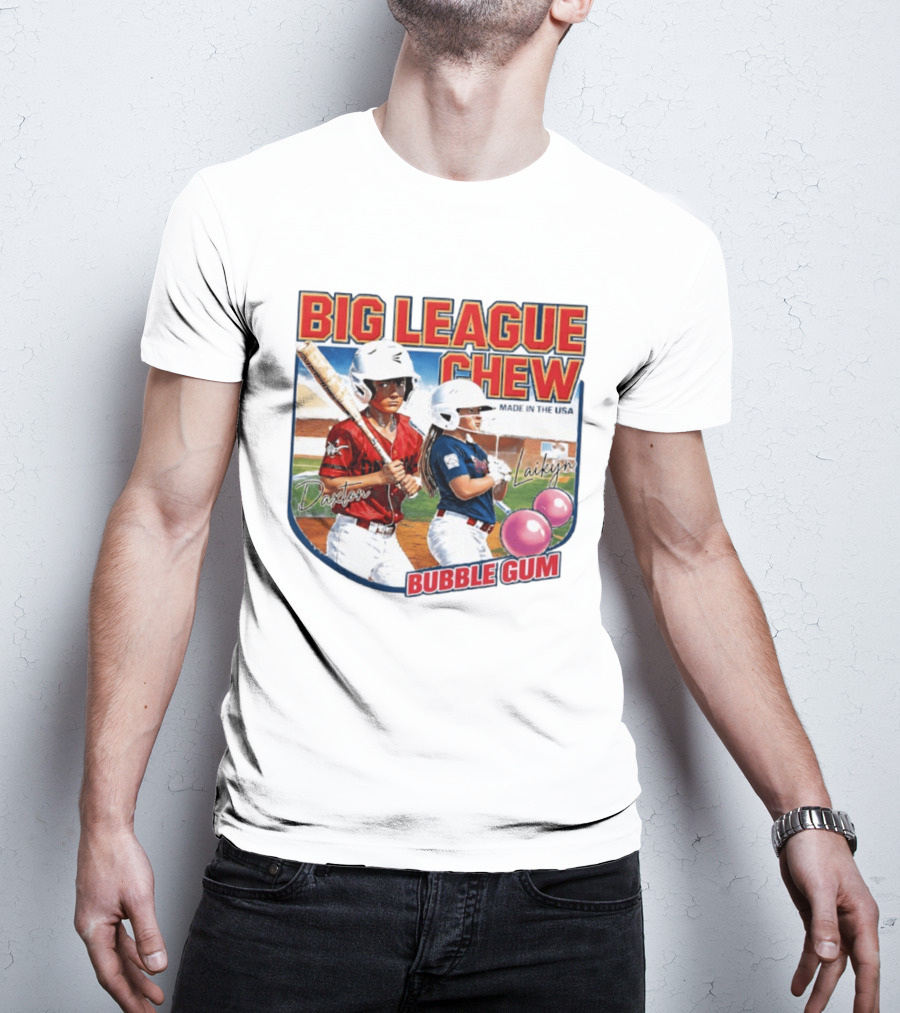 Big League Chew Made In USA Daxton Laikyn Baseball Bubble Gum T-Shirt