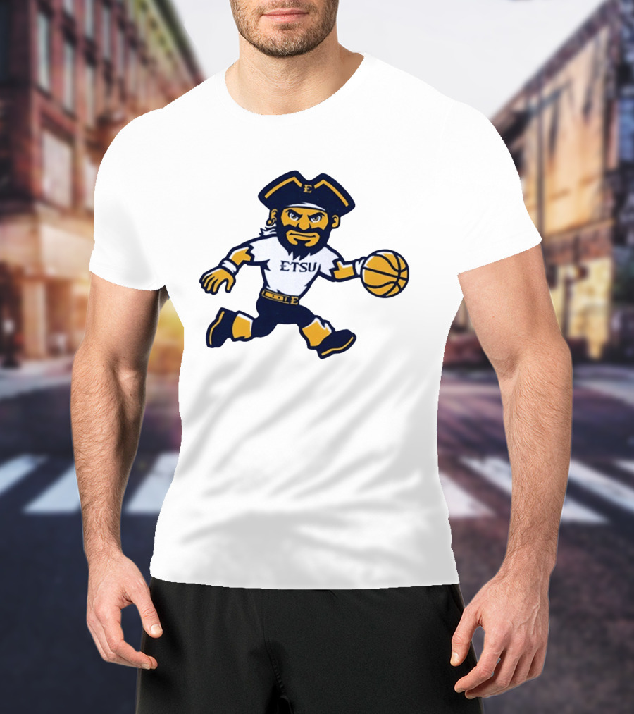 ETSU Buccaneers Basketball Pirate Mascot East Tennessee State University T-Shirt