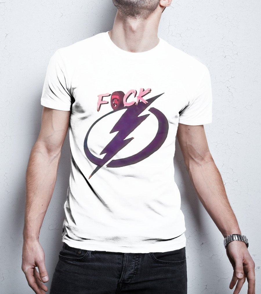 F Panthers Rivalry With Tampa Bay Lightning Lightning Bolt T-Shirt