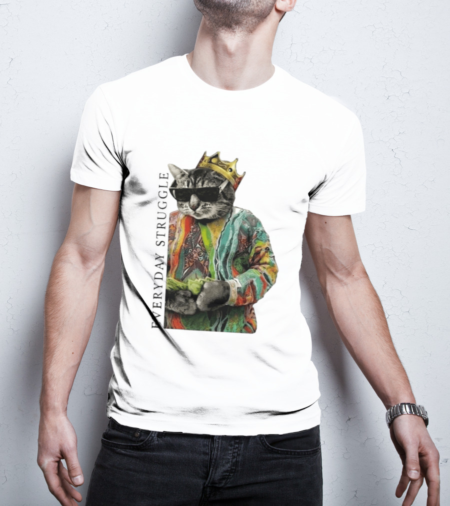 Scottie Barnes Everyday Struggle Cat In Colorful Crowned Outfit T-Shirt