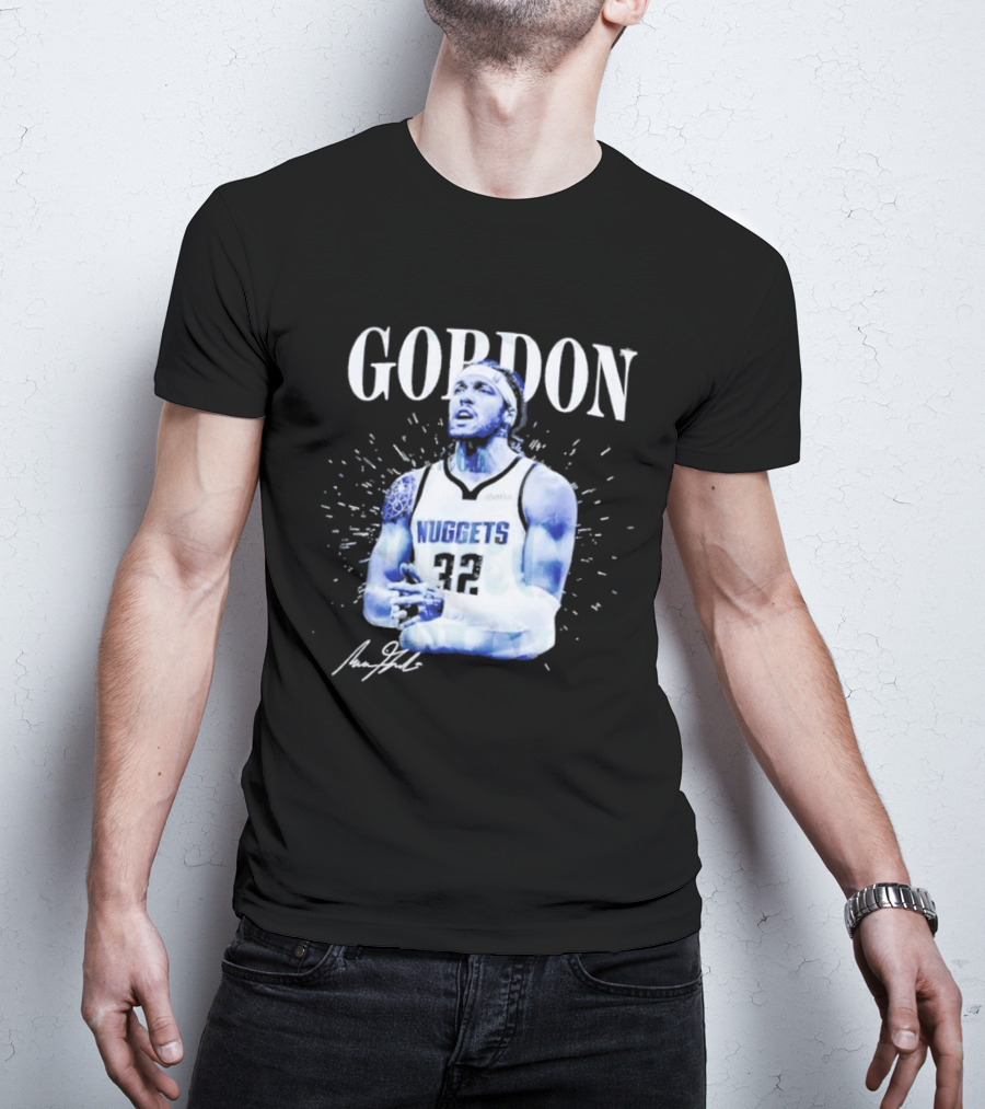 Gordon Aaron Denver Nuggets Basketball Player 50 Signature T-Shirt