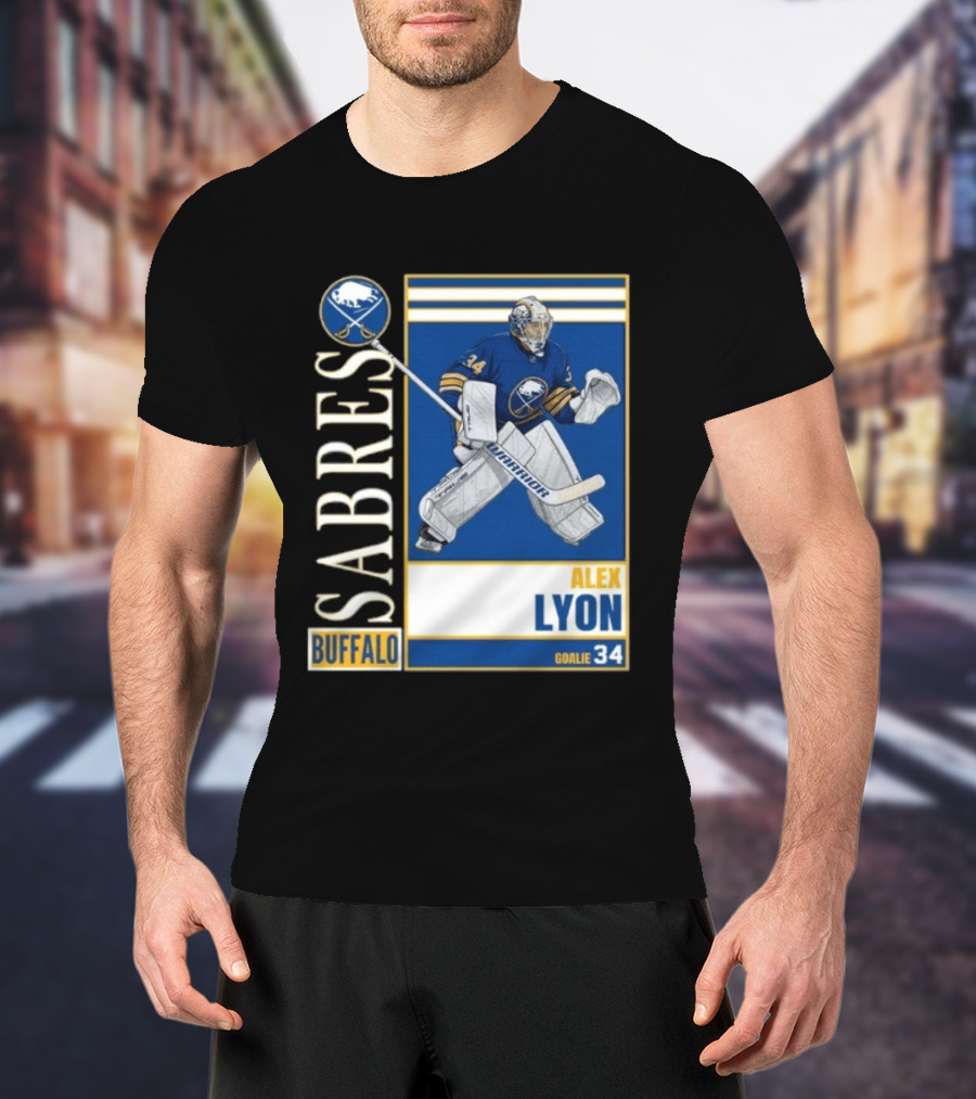 Buffalo Sabres Alex Lyon Goalie 34 Hockey T-Shirt