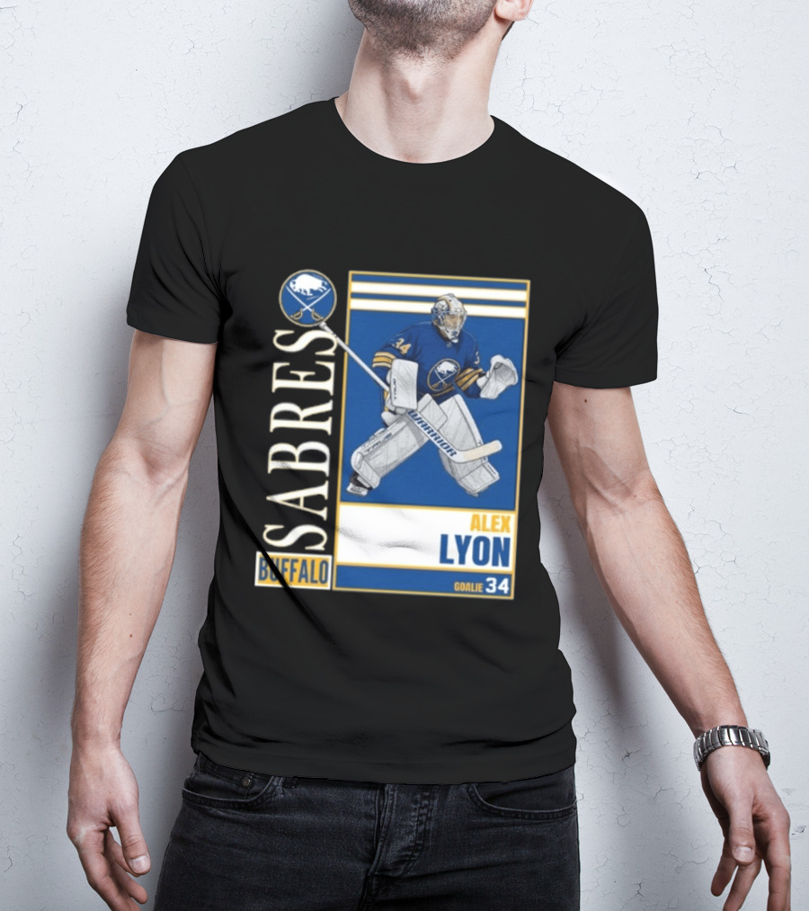 Buffalo Sabres Alex Lyon Goalie 34 Hockey T-Shirt