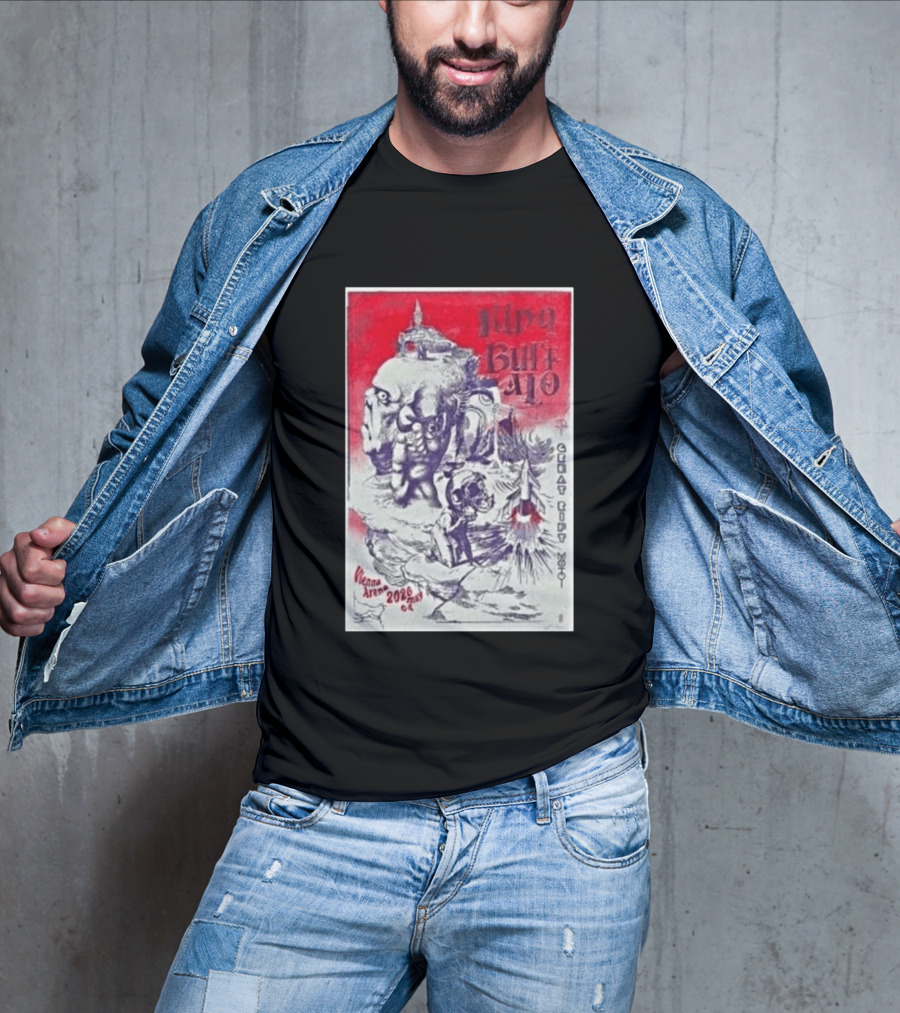 King Buffalo Vienna Arena May 4 2026 Concert Art Featuring Surreal Imagery And Space T-Shirt