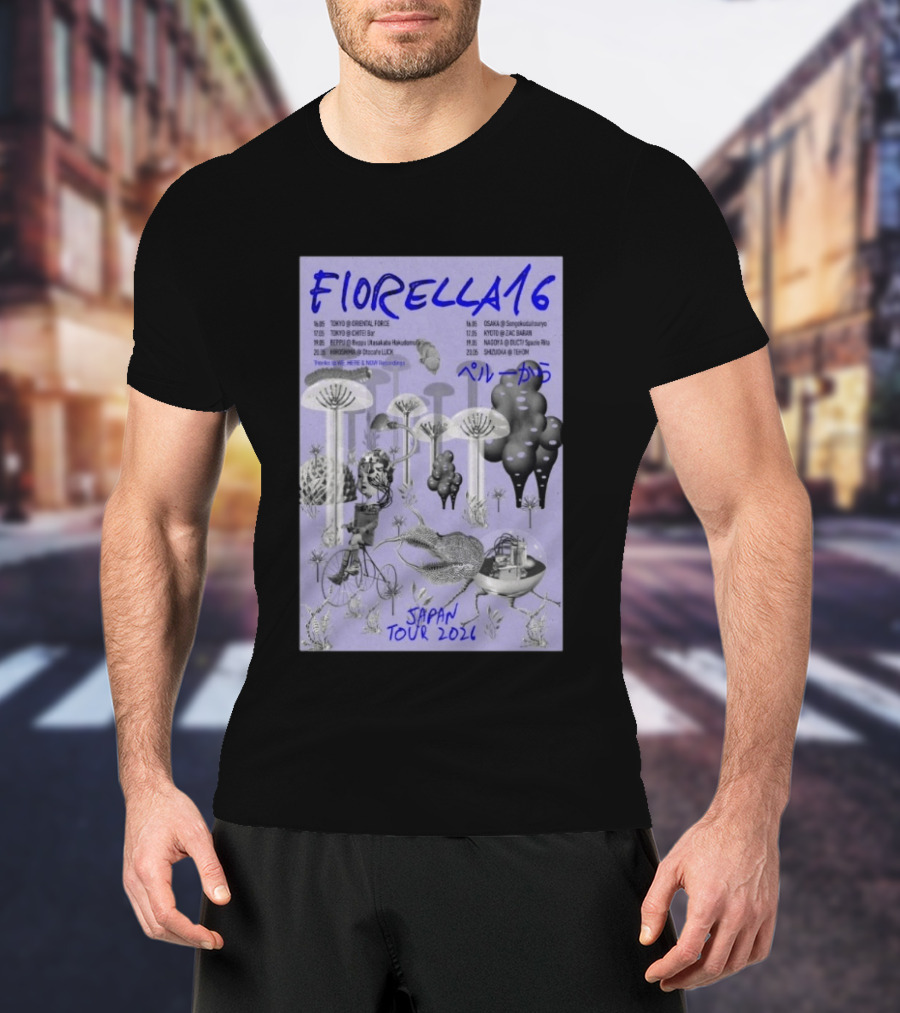 FIORELLA 16 Japan Tour 2026 Tokyo Osaka Kyoto Nagoya Sendai Shizuoka Psychedelic T-Shirt