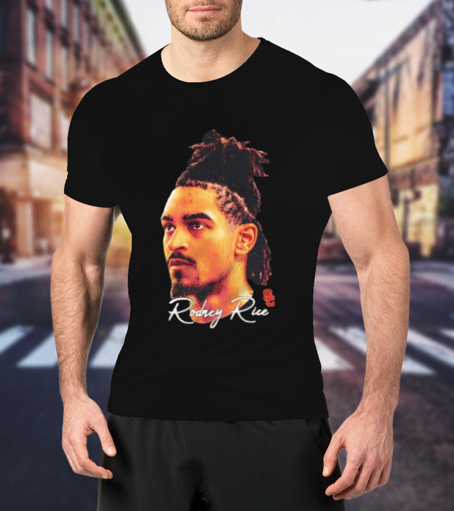 Rodney Rice USC Trojans NCAA Men's Basketball Game Face T-Shirt