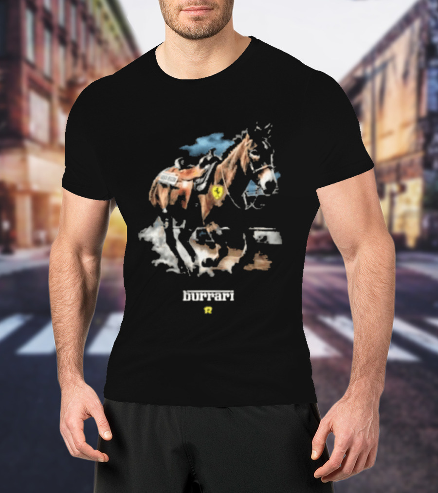Fuerza Regida Burrari Western Horse Art With Heart T-Shirt