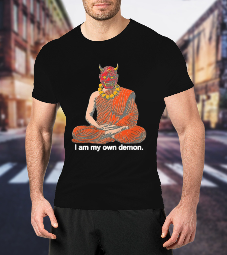 I Am My Own Demon Buddhist Mask Meditation T-Shirt