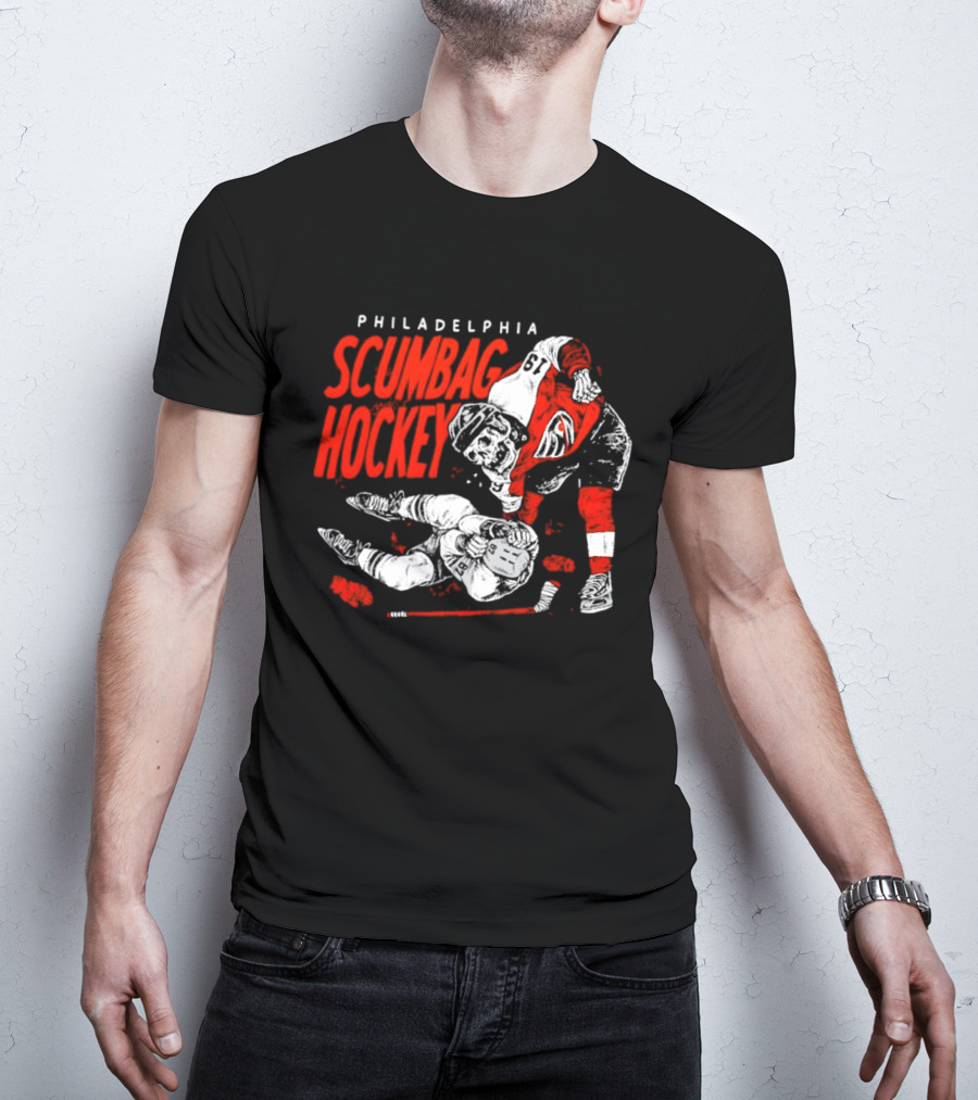 Philadelphia Scumbag Hockey Skeleton Garnet Hathaway NHL 2026 T-Shirt