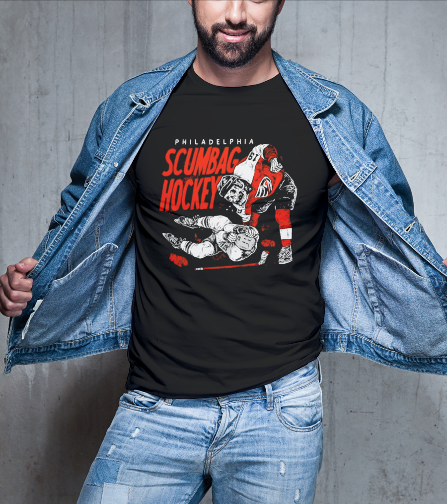 Philadelphia Scumbag Hockey Skeleton Garnet Hathaway NHL 2026 T-Shirt