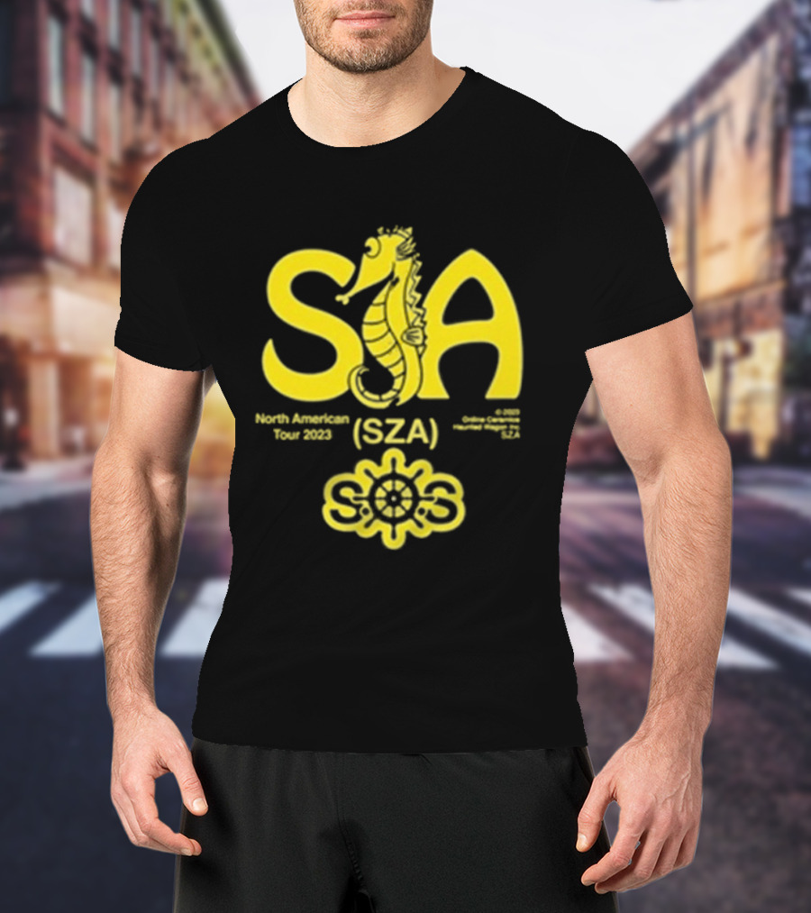 Sza Seahouse North American Tour 2023 Seahorse Sos T-Shirt