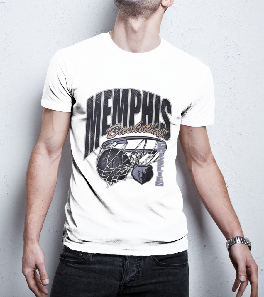 Memphis Basketball Swish With Bear And Hoop T-Shirt