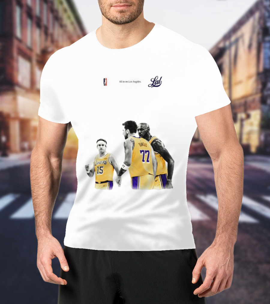 LeBron James Austin Reaves Luka Doncic Lakers Ring Season 2026 Los Angeles NBA Championship Dream Team T-Shirt
