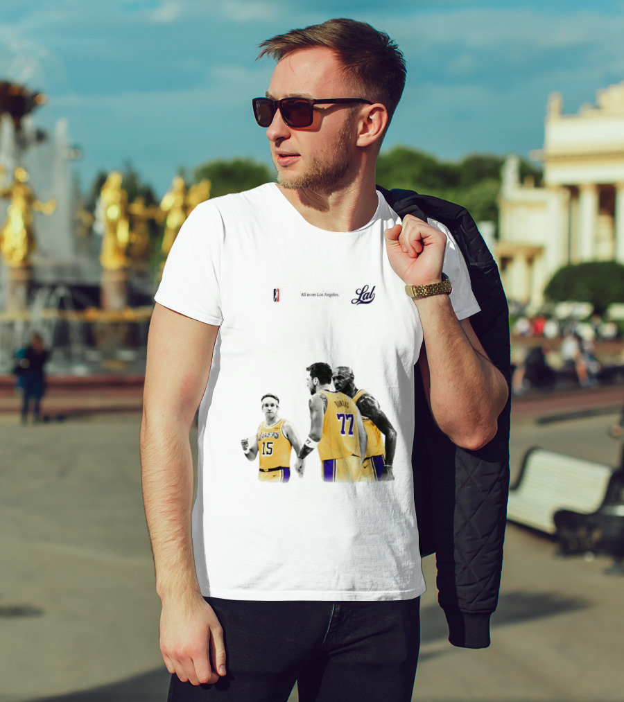 LeBron James Austin Reaves Luka Doncic Lakers Ring Season 2026 Los Angeles NBA Championship Dream Team T-Shirt