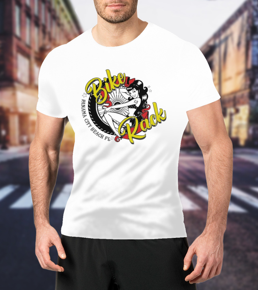 The Bike Rack Panama City Beach Florida Vintage Cycling T-Shirt