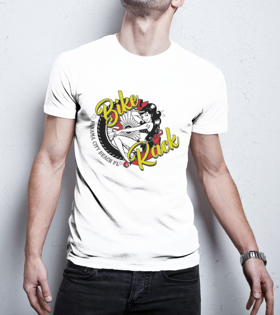 The Bike Rack Panama City Beach Florida Vintage Cycling T-Shirt