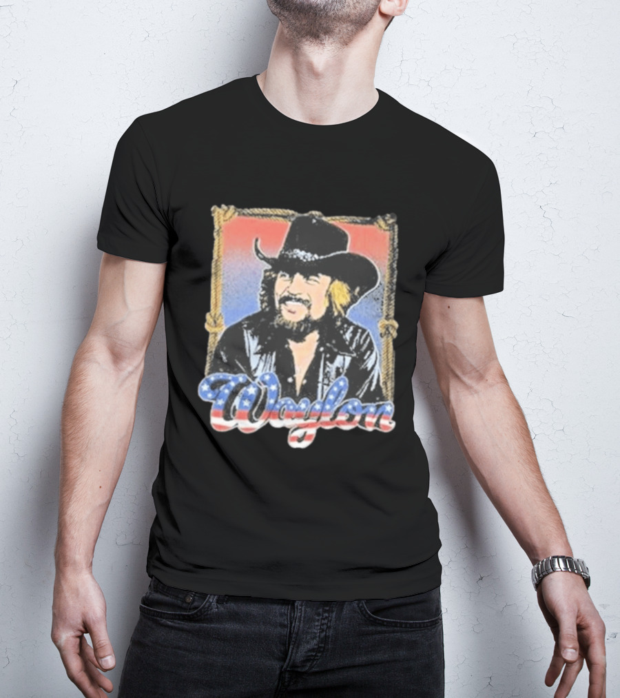 Waylon Jennings Cowboy Americana Country Music Legend T-Shirt