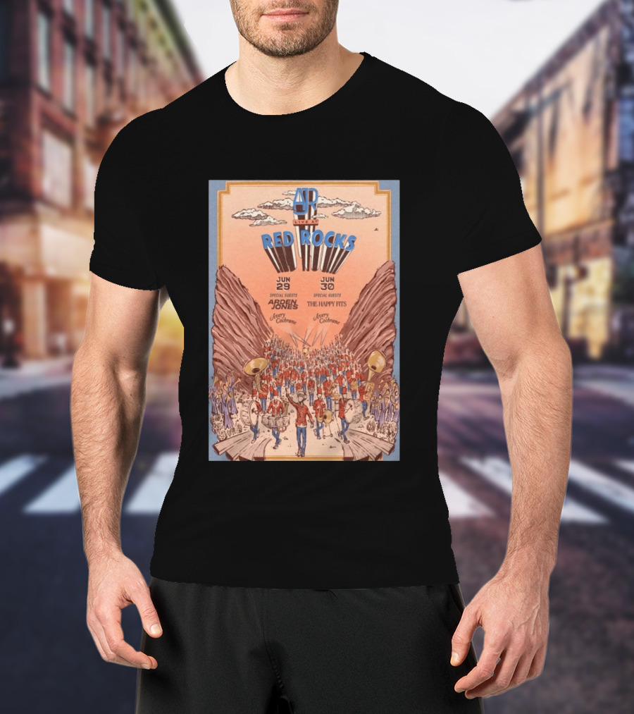 AJR Live At Red Rocks June 29 30 2026 Morrison CO Featuring Red Rocks With Special Guests Ardern Jones The Happy Fits T-Shirt