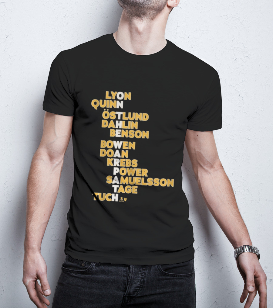 Buffalo Hockey On The Warpath Lyon Quinn Östlund Dahlin Benson Buffalo 2026 T-Shirt