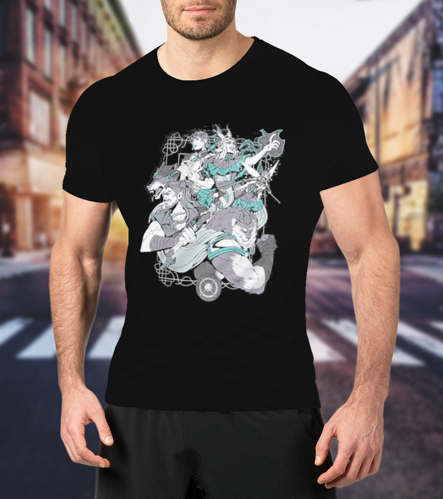 Critical Role Heroes Araman Soldiers Legendary Fantasy Characters T-Shirt