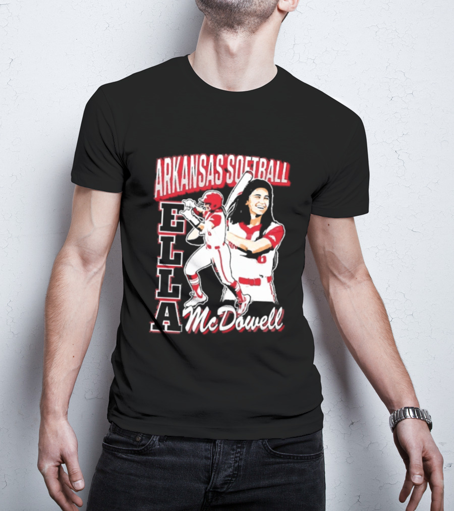 Ella McDowell Arkansas Softball Player Team Spirit T-Shirt