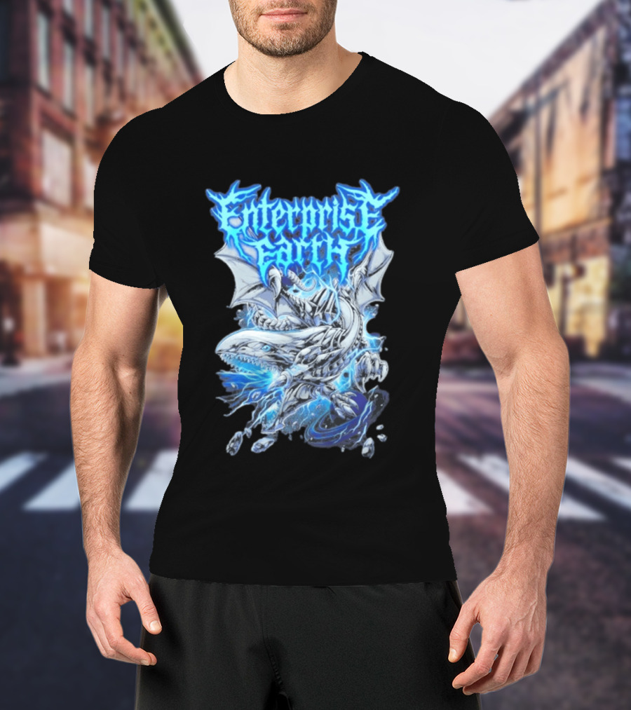 Enterprise Earth Blue Eyes White Dragon Fusion T-Shirt
