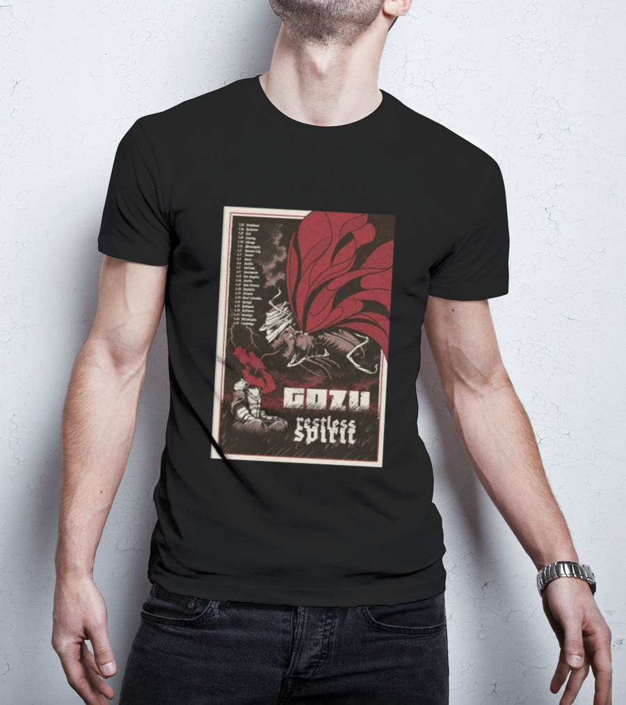Gozu Restless Spirit Tour 2026 Providence Boston NYC Los Angeles Chicago Dates T-Shirt