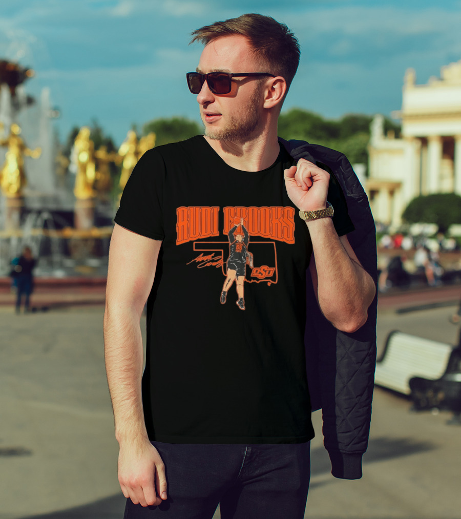 Audi Crooks Oklahoma State Basketball OSU Star Signature T-Shirt