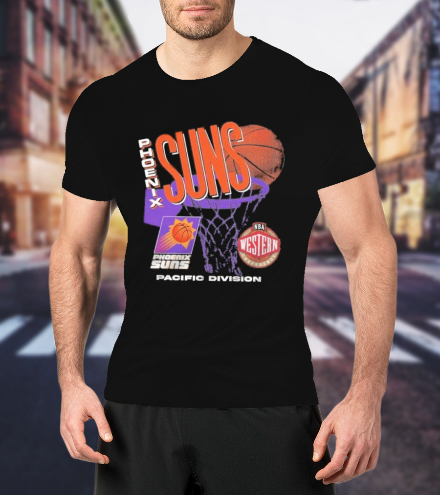 Phoenix Suns 90s Hardwood Classics Pacific Division NBA Western Conference T-Shirt