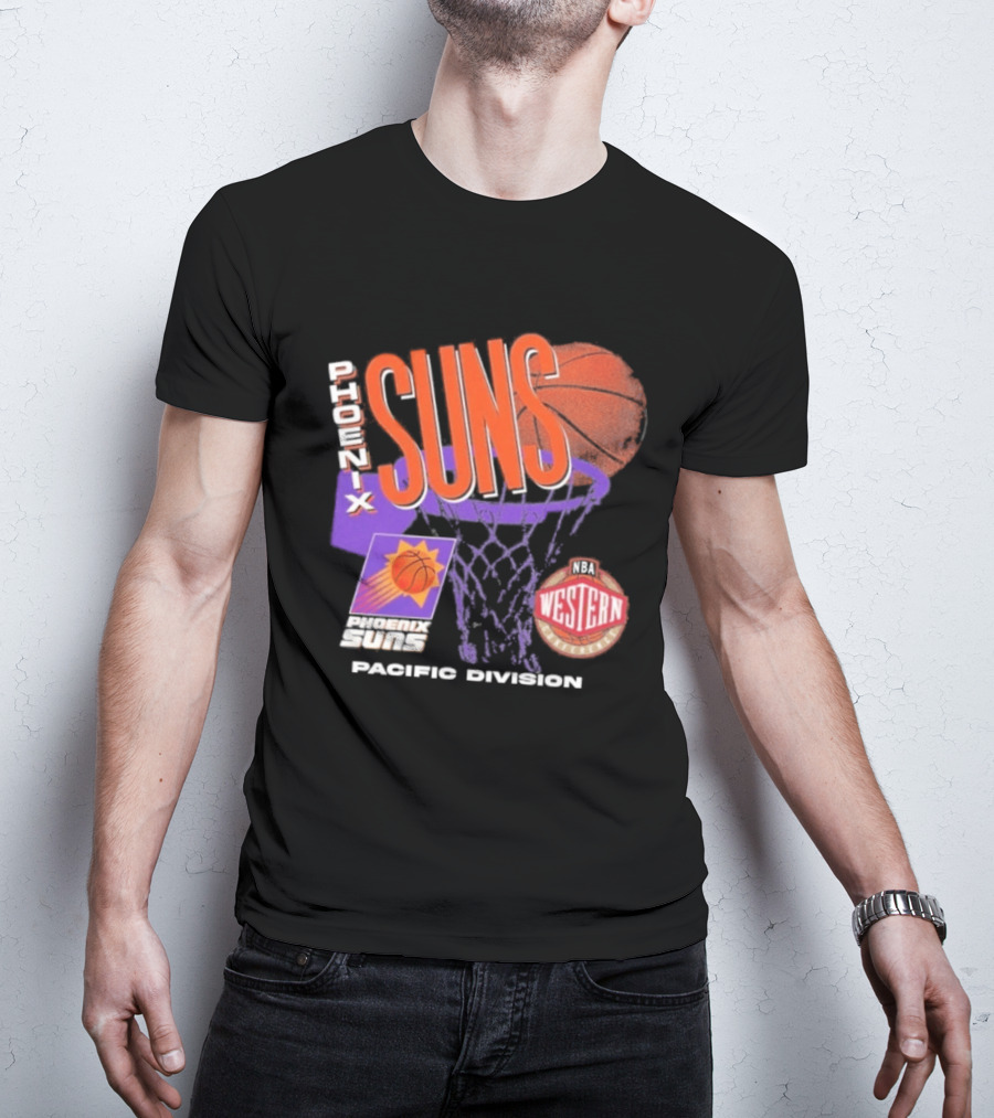 Phoenix Suns 90s Hardwood Classics Pacific Division NBA Western Conference T-Shirt