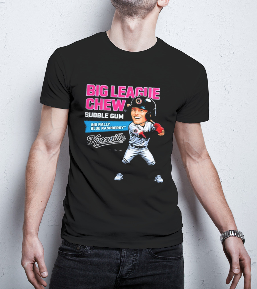 Big League Chew Bubble Gum Big Rally Blue Raspberry Knoxville Smokies T-Shirt