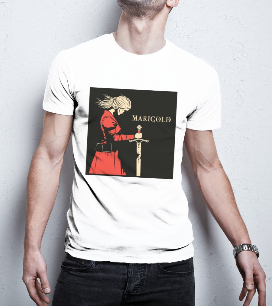 Marigold Witch Bolt Warrior Woman With Sword T-Shirt
