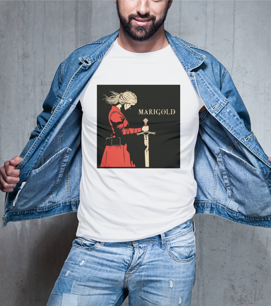 Marigold Witch Bolt Warrior Woman With Sword T-Shirt