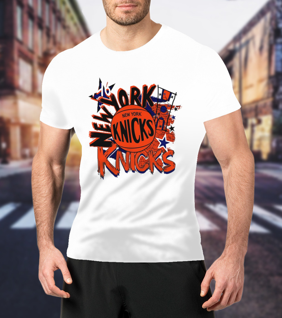New York Knicks Hardwood Classics Play By Play Vintage Team Basketball T-Shirt
