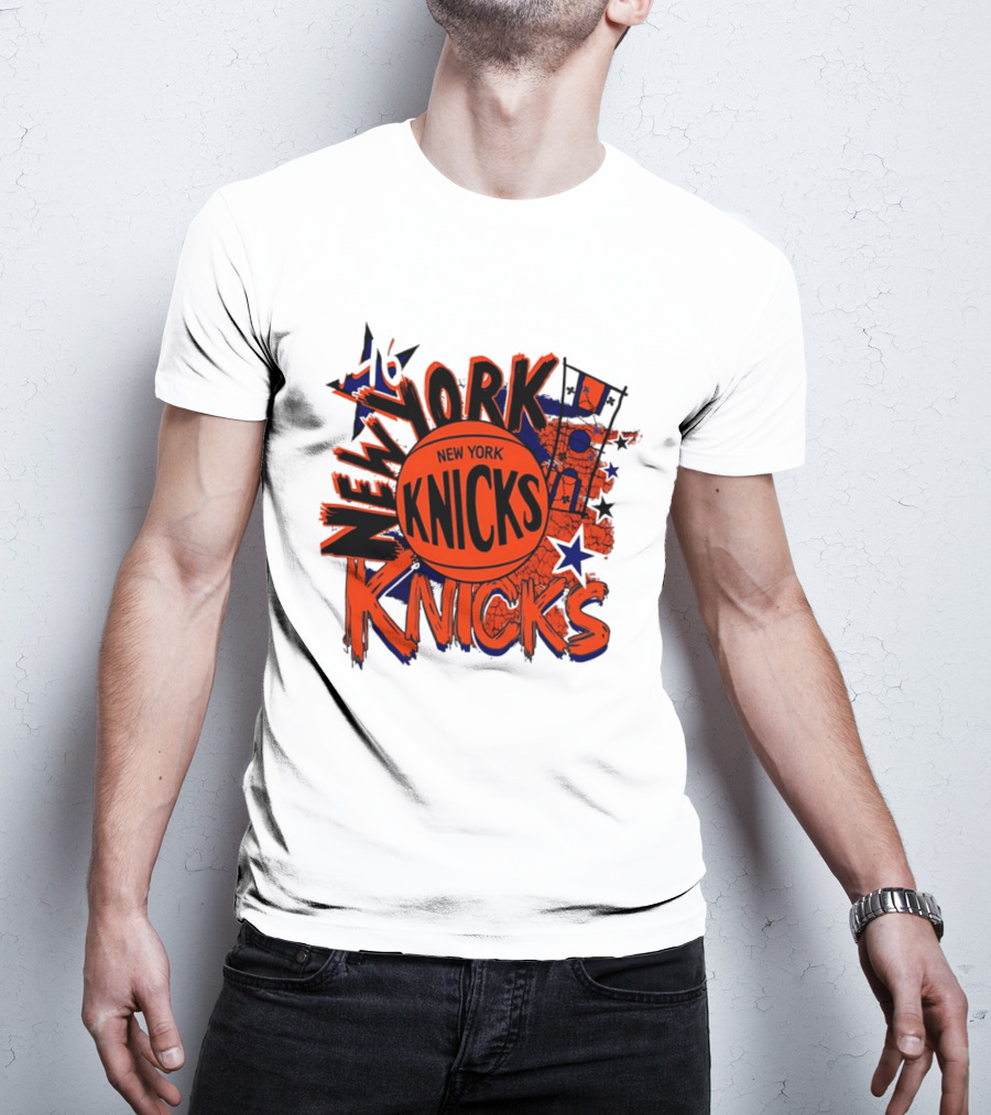 New York Knicks Hardwood Classics Play By Play Vintage Team Basketball T-Shirt