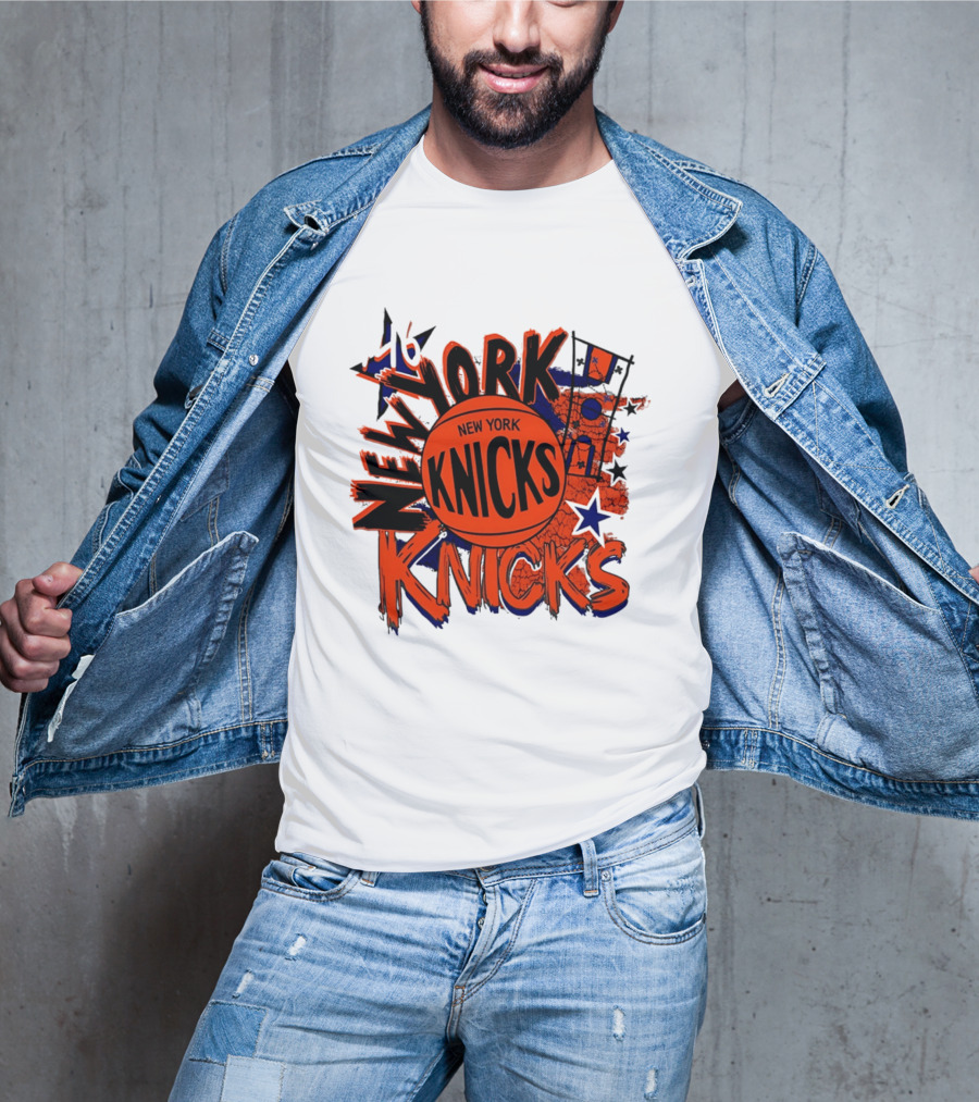 New York Knicks Hardwood Classics Play By Play Vintage Team Basketball T-Shirt
