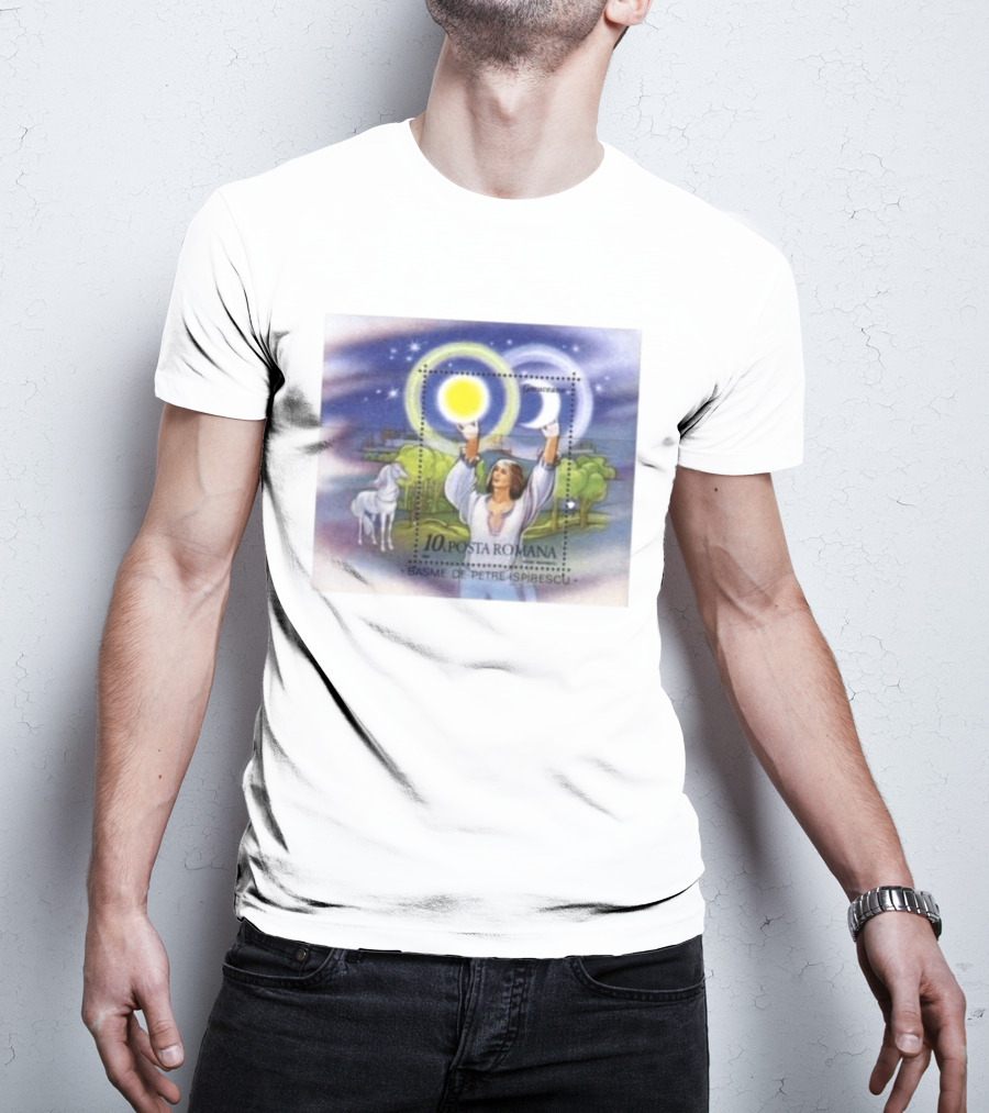 Posta Romana Basme De Petre Ispirescu Greuceanu Romania 1987 Stamps Bedtime Stories T-Shirt