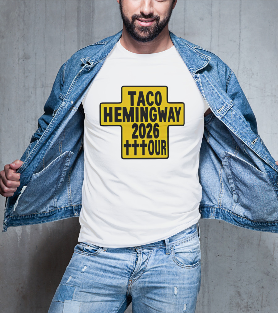 Taco Hemingway 2026 Tour Cross Symbol With Triple Crosses T-Shirt