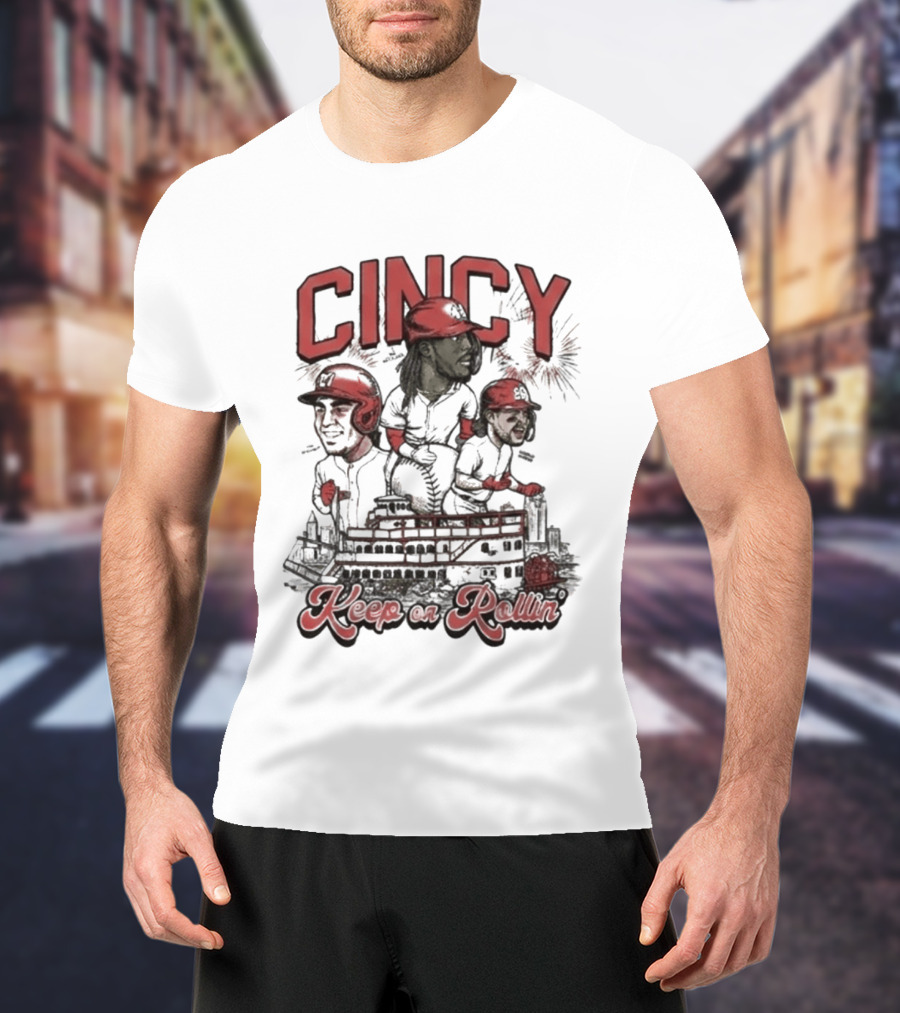 Cincy Keep On Rollin Ted Karras FC Cincinnati 513 Day T-Shirt