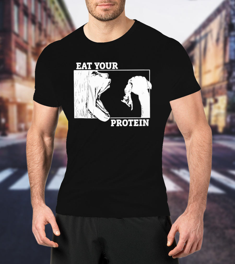 Attack On Titan Eat Your Protein Anime Eaten Scene T-Shirt