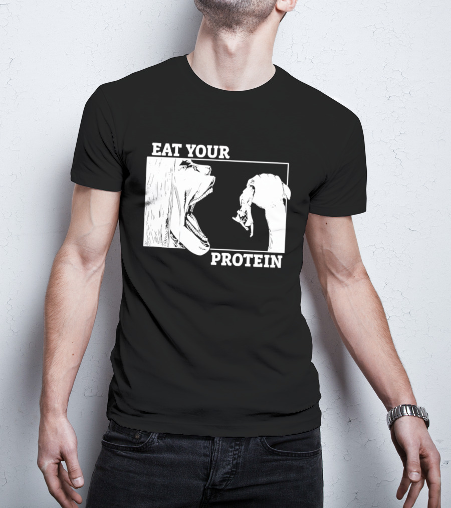 Attack On Titan Eat Your Protein Anime Eaten Scene T-Shirt
