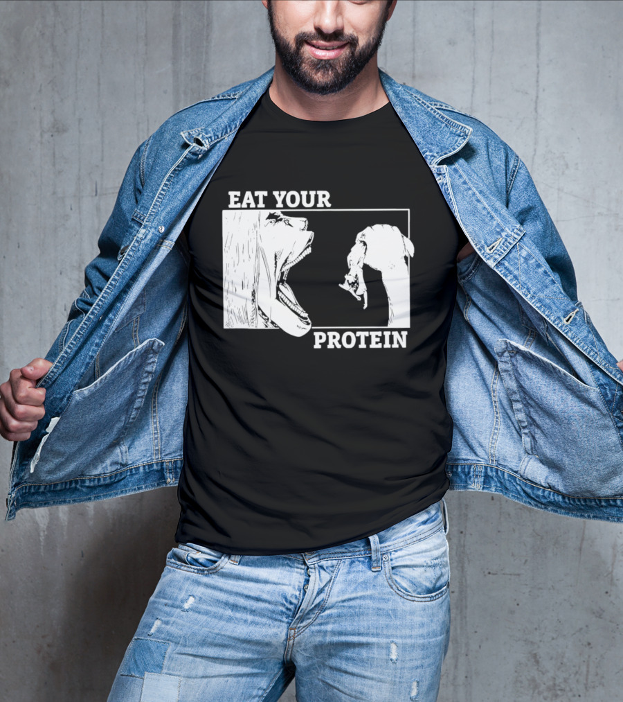 Attack On Titan Eat Your Protein Anime Eaten Scene T-Shirt