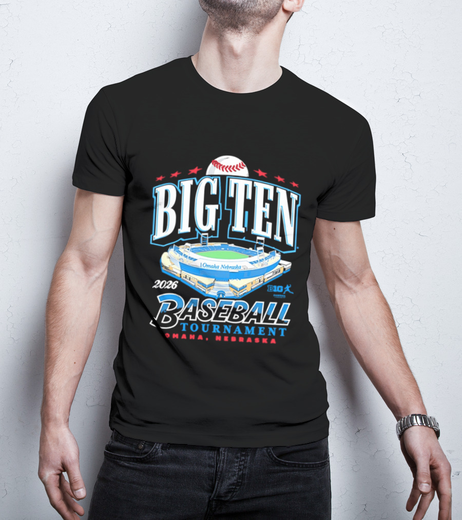 Big Ten Baseball Tournament 2026 Omaha Nebraska Stadium Event T-Shirt